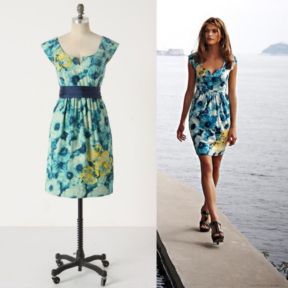 VGUC Floreat Knotted Poppies Dress